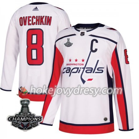 Pánské Hokejový Dres Washington Capitals Alex Ovechkin 8 2018 Stanley Cup Champions Adidas Bílá Authentic